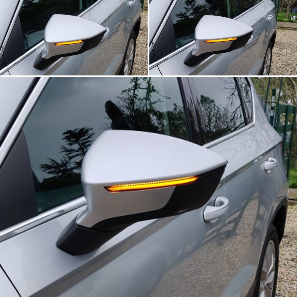 Til seat leon iii  mk3 5f 13-18 ibiza kj  mk5 v arona 17-18 led dynamisk blinklys blinker sekventielt sidespejl indikatorlys