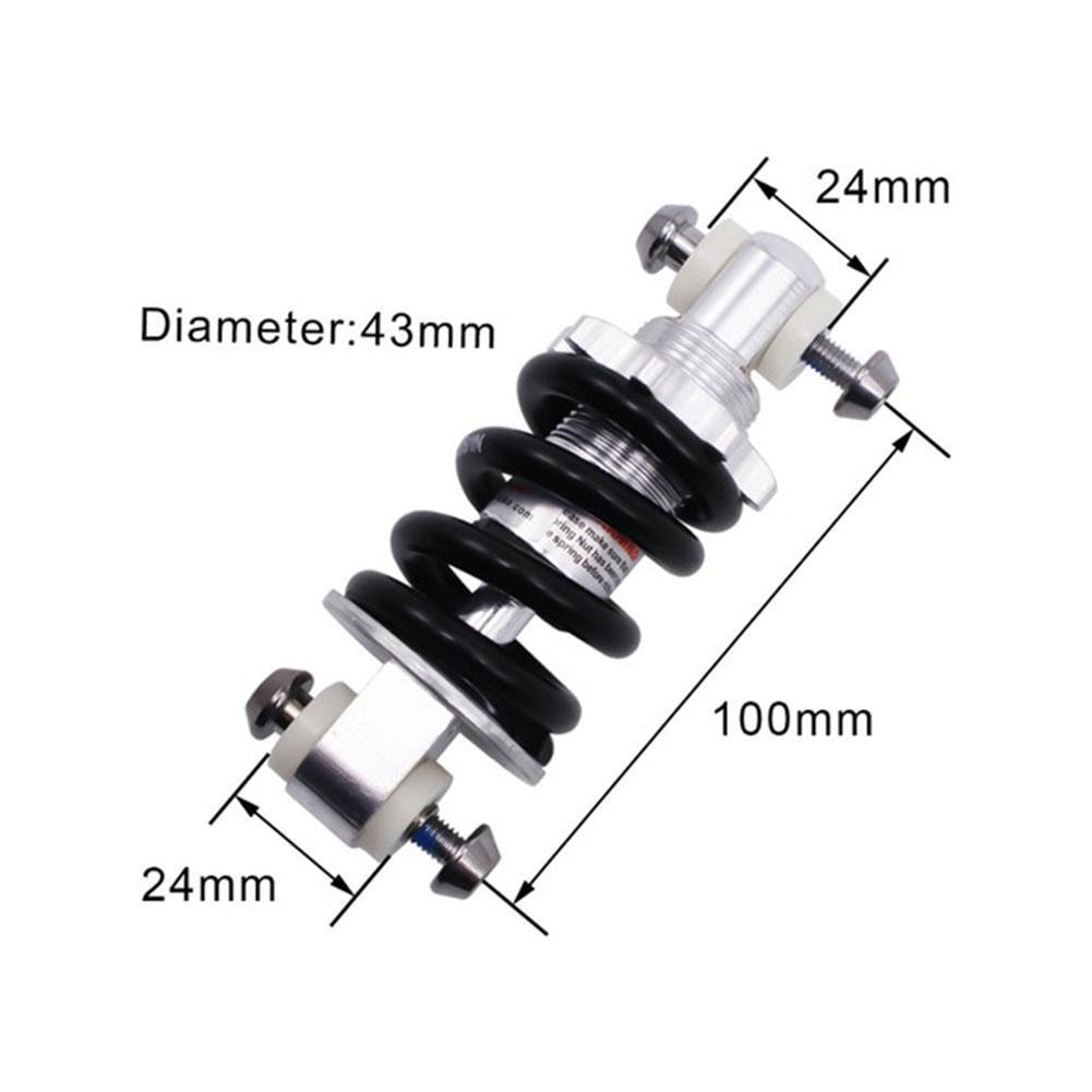 Aleación de aluminio bicicleta de montaña Metal suspensión trasera parachoques primavera amortiguador accesorios de ciclismo: 100 black