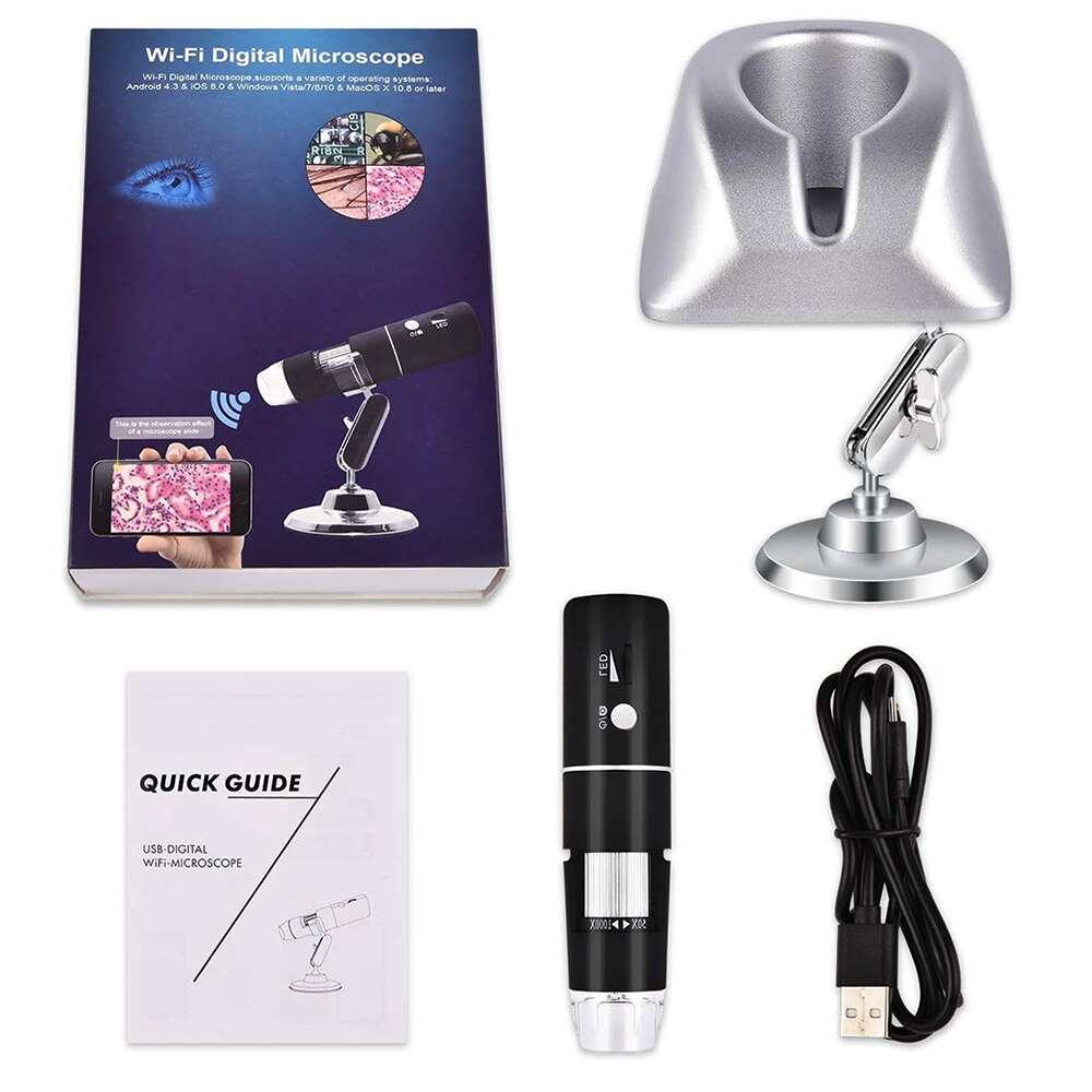 1000X Adjustable WIFI Electronic Digital Portable USB Stereo Microscope Camera for LED Soldering Magnifier Cell Phone Computer