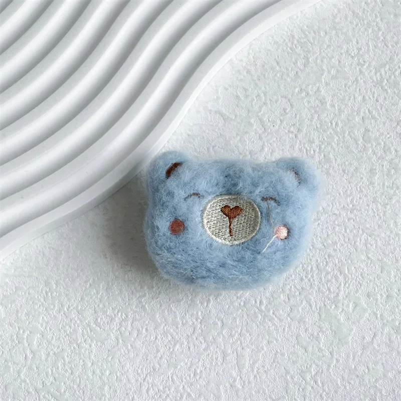 Cute Bear Fur Funny Fluffy Plush Folding Grip Phone Holder for IPhone Samsung Support Tok Socket Pocket Finger Griptok Stand: Orange