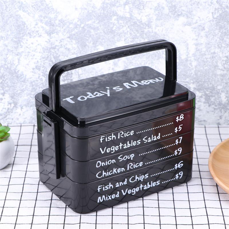 1PC 3 Layers Todays Menu Insulated Lunch Box Mess Tin Food Container for School Home Office