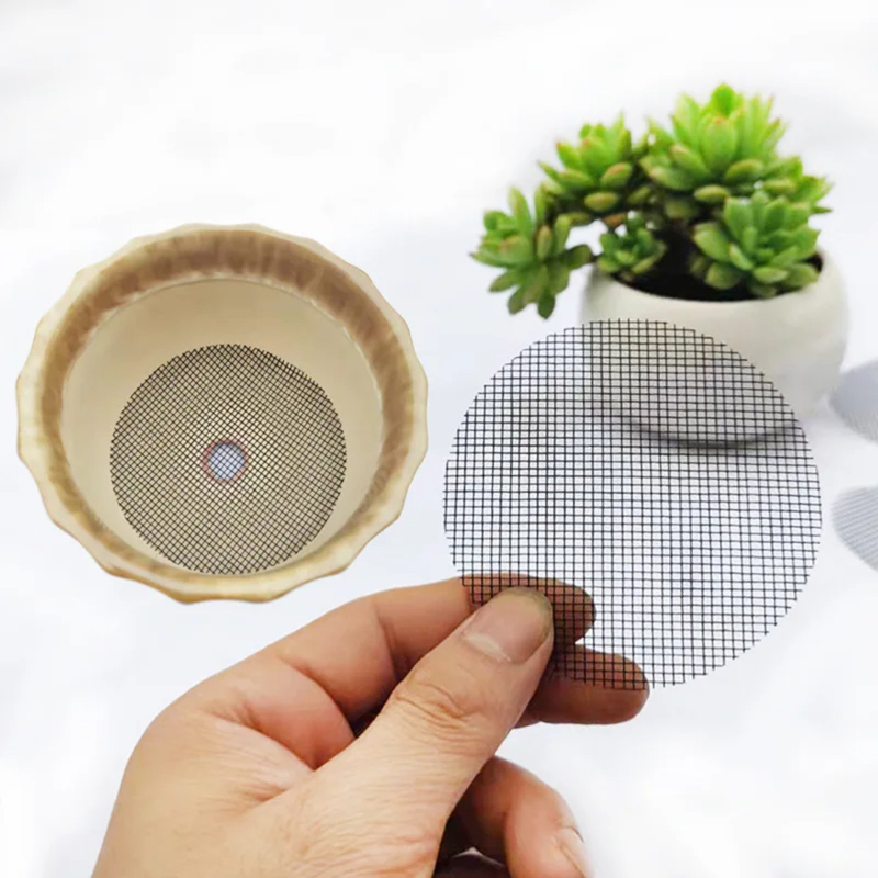 Pot Hole Mesh Pad Grid Round Drainage Hole Screen For Pot Bottom Prevent Soil Loss Bonsai Flower Plant Gardening Tools