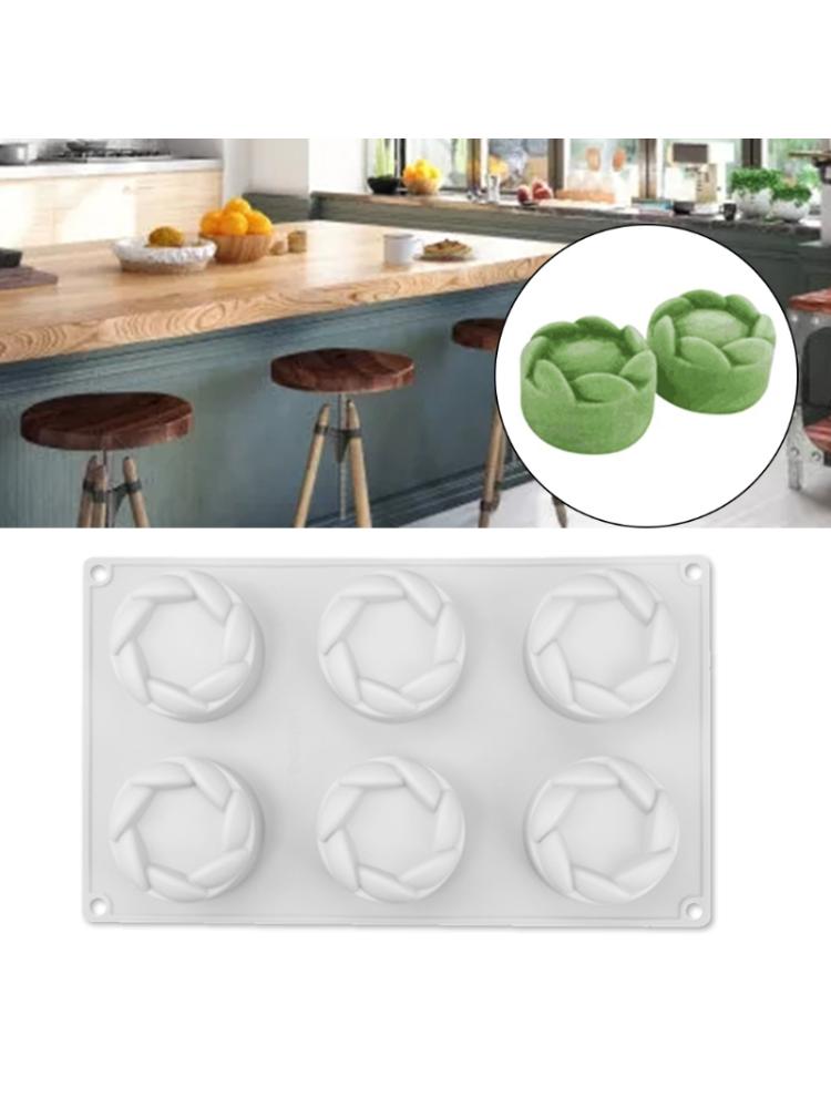 Caramelle al cioccolato zucchero artigianale pasta stampo arte stampo per sapone in Silicone stampi per candele domestiche fai da te fatto a mano a forma di 6 fiori regalo
