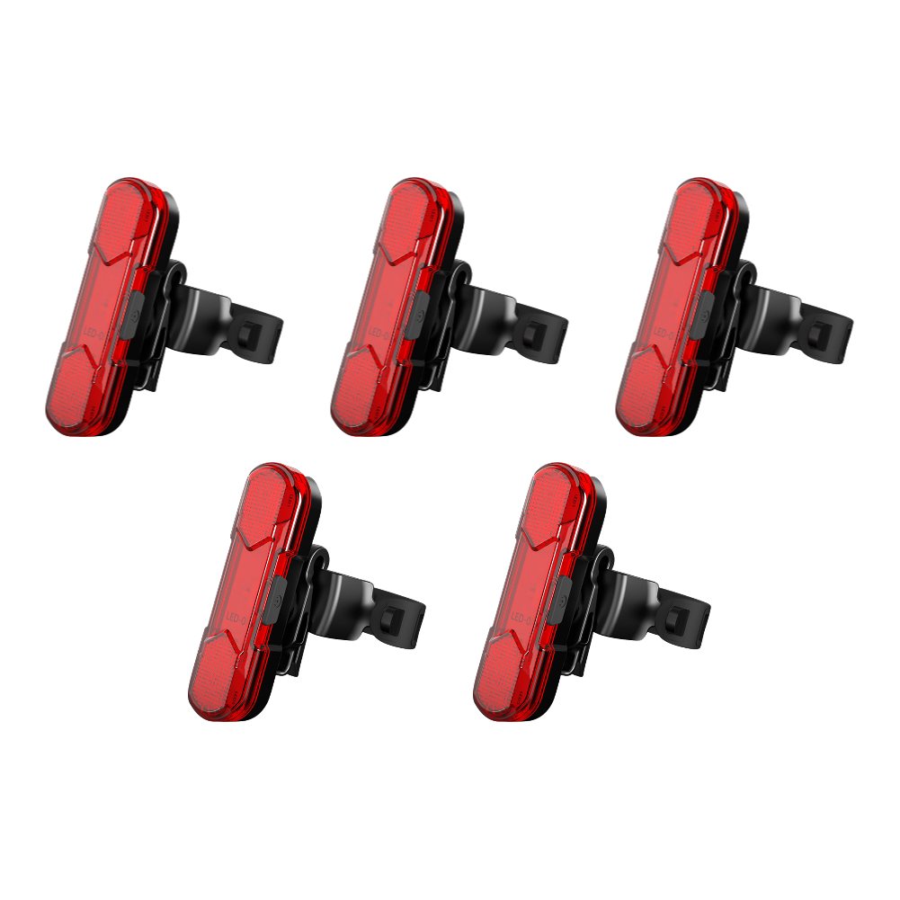 1-5 stk. cykelbaglygte usb genopladelig rød/blå/hvid led cykelsadelpind baglygte til natkørsel sikkerhedsadvarselslys: Violet/紫罗兰