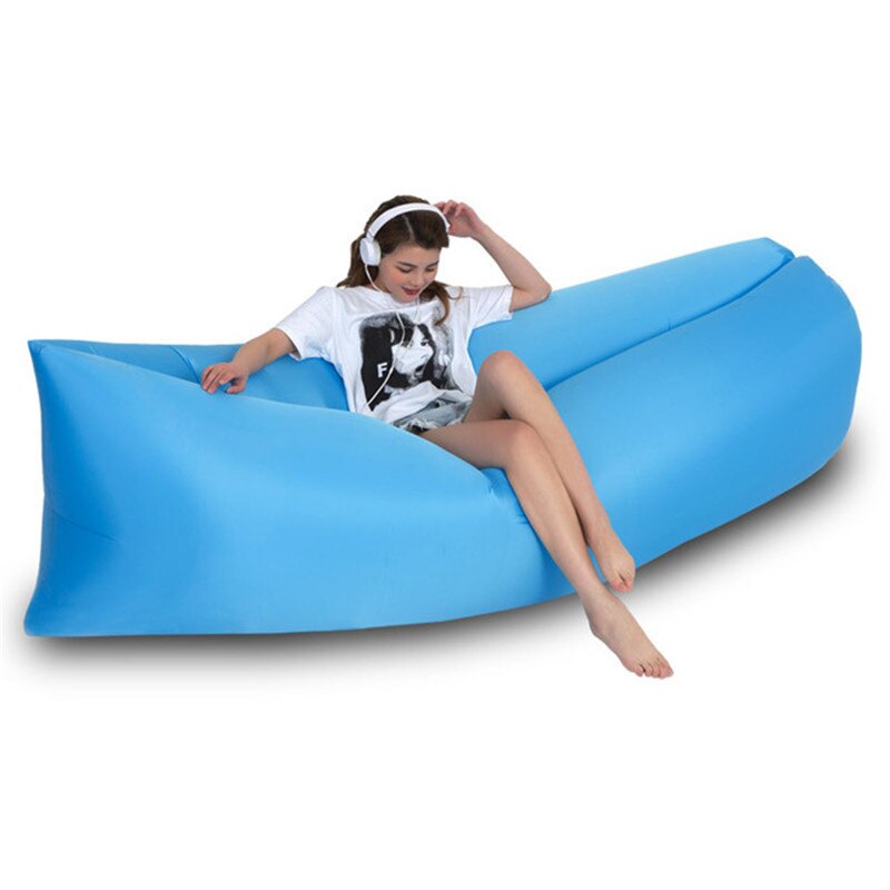 Inflatable sofa outdoor air sofa bed lunch break beach portable lazy inflatable sofa beach chair