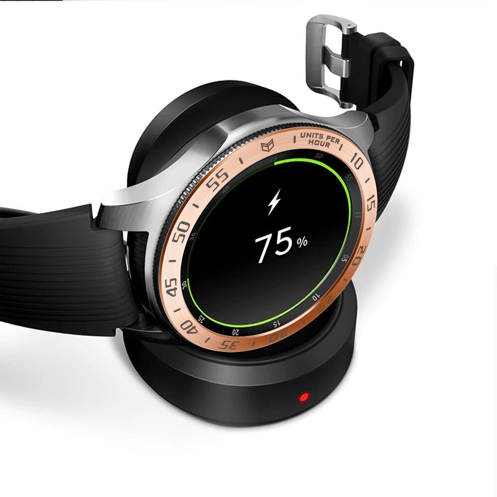 Cubierta de bisel de 22mm para Samsung Galaxy Watch, 46mm/ Gear S3 Frontier Bezel Ring, cubierta adhesiva, Círculo de protección de acero antiarañazos