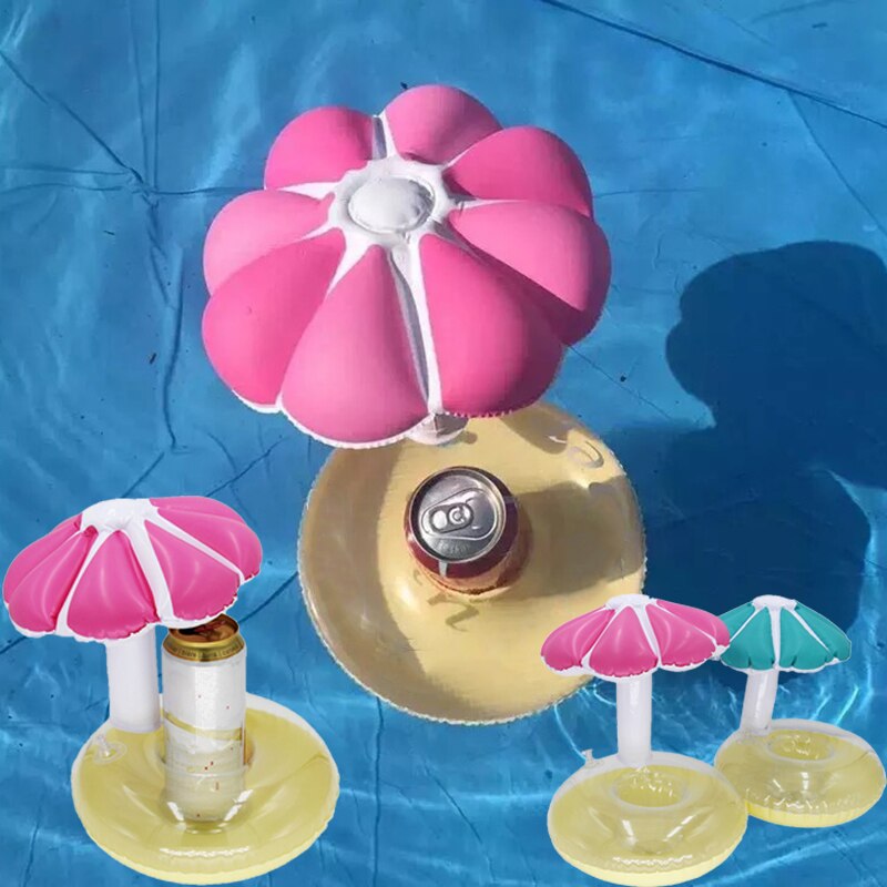 Paraplu Houder Groen Pvc Zwembad Speelgoed Leuke Coaster Drink Cup Drijvende Opblaasbare Mini Fanny Decoratie Voor Beach Party