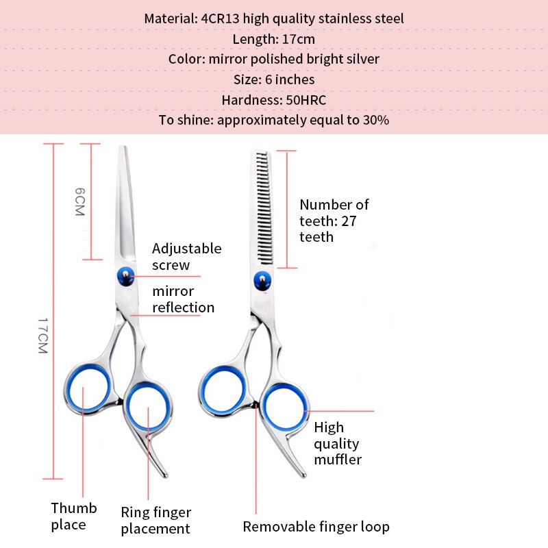 men's most popular Scissors Kit Hair Cutting Scissors Hair Scissors Tail comb Hair Cape Hair Cutter Comb