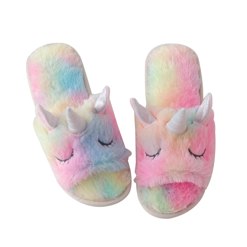 Unicorn skor tofflor för pojke flicka kvinna män skor sommar djur hem inomhus anti-slip sandaler enhörning tofflor för kvinna