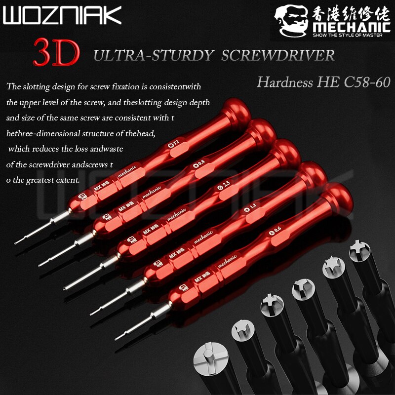 Mécanique 3D tournevis précision magnétique antidérapant démonter pour iPhone Samsung téléphone Mobile réparation tournevis