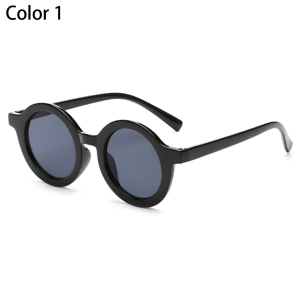 Gafas de sol Retro para niños, lentes de sol con marco redondo, protección UV 400, para playa al aire libre, 1 ud.: 1