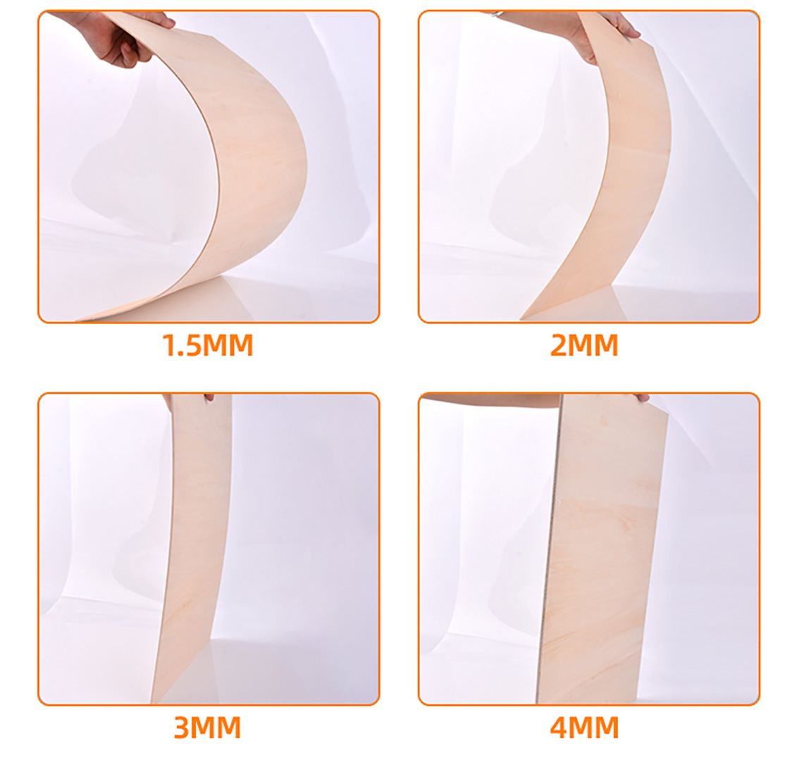 Spessore 1.5mm/2mm/3mm/4mm/5mm-10mm Basswood tavola Modello Foglio artigianale Materiale per modello fai da te Costruzione di accessori per parti di intaglio