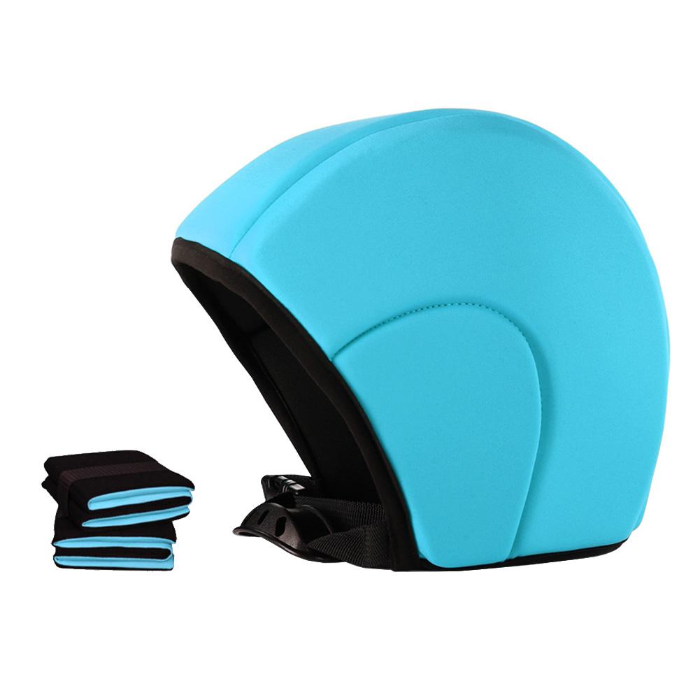 3PCS/Set Swimming Pool Floating Helmet Swimming Floating Cap For Beginners Safety Protector Helmet For Water Sports Surf: Blue