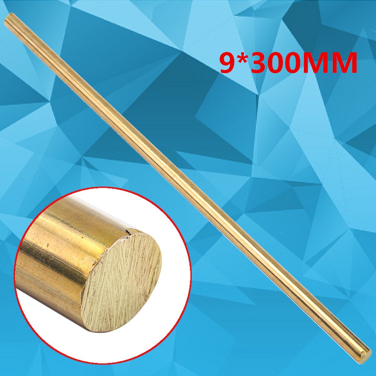 1 stk messing massiv rund stang pind 9mm diameter 300mm længde svejse stænger wire stick diy legetøj tilbehør