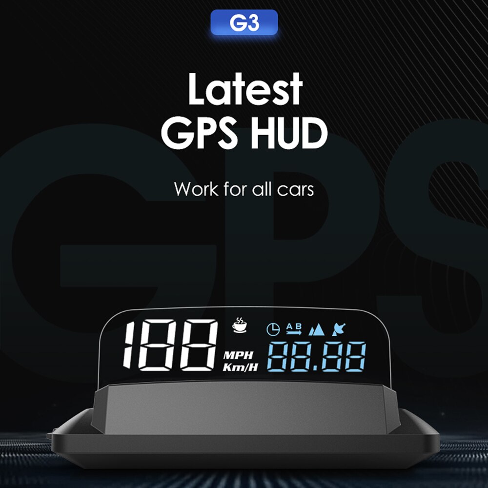 Universal Car GPS Digital Speedometer HUD Automotive Head Up Display Vehicle Car GPS Speedometer Overspeed Warning