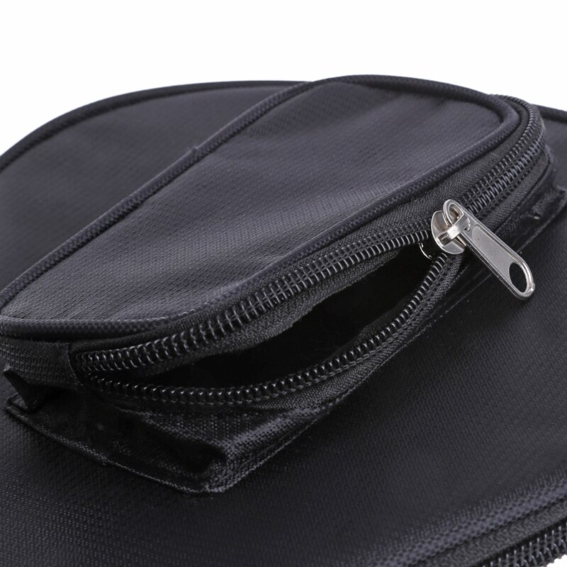 Waterproof Black Table Tennis Racket Bag PingPong Paddle Bat Case w/ Ball Pouch