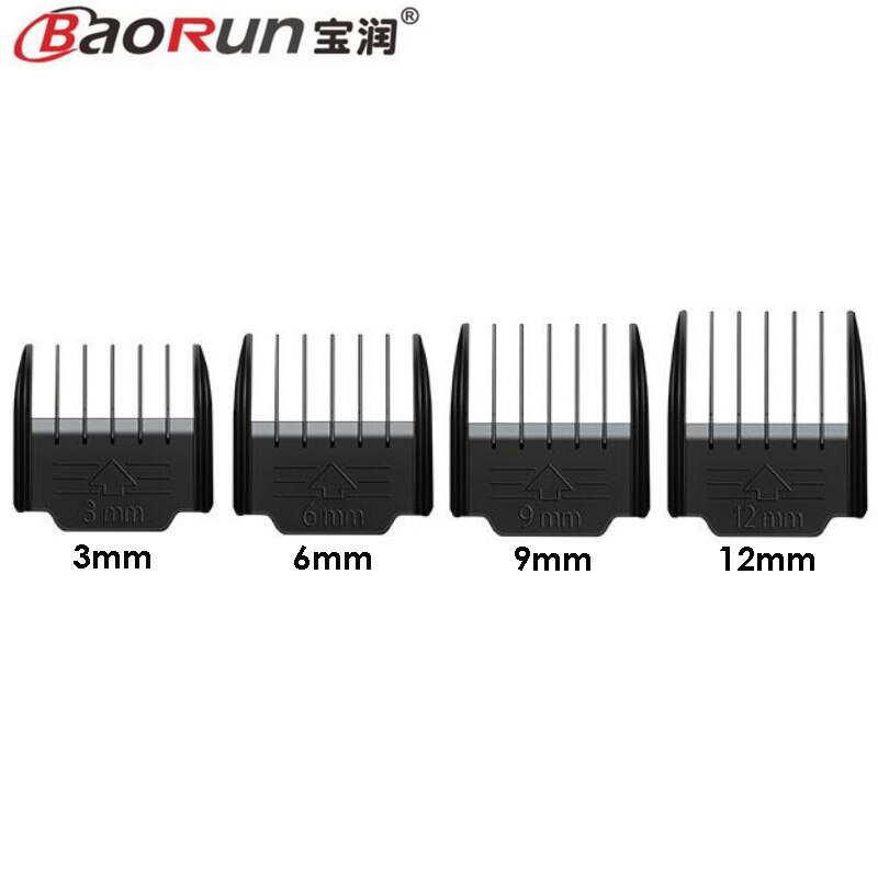 Boquillas originales para cortadora de pelo BAORUN, juego de peines de afeitado, 3/6/9/12mm, 938/X6/X7/A8S/P2/P3/P6/P7/P9/S1