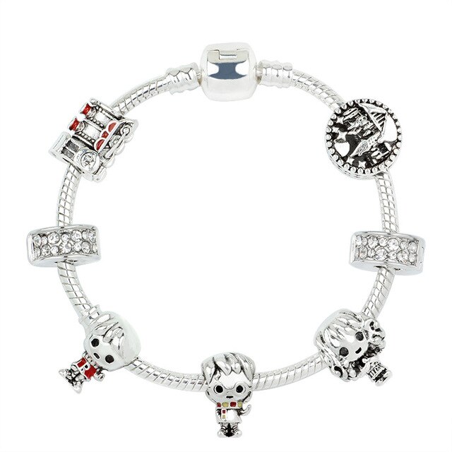 sterben töpfer Magie Armbinde Spielzeug Gehetzt Silber Metall Aktion Für Mädchen Geburtstag Weihnachten Pfanne Armreif: B / 19 cm
