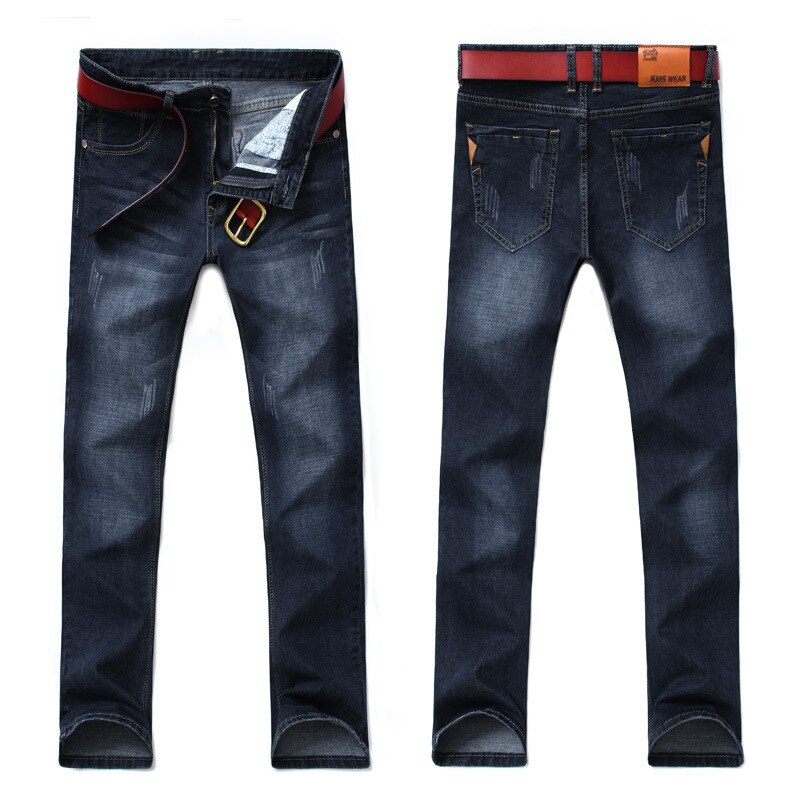 Herre jeans klassisk retro nostalgi straight denim jeans herre plus størrelse 28-38 herre lange bukser bukser mærke biker jean