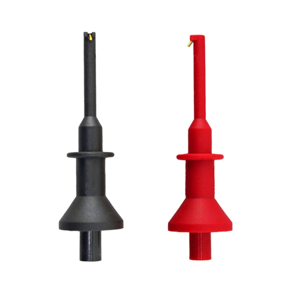 2pcs Testing Hook Clip Multimeters Test Lead Extension Probe Aperture 4mm Plug-in Testing Probe Clamp Clip for Testing Electroni