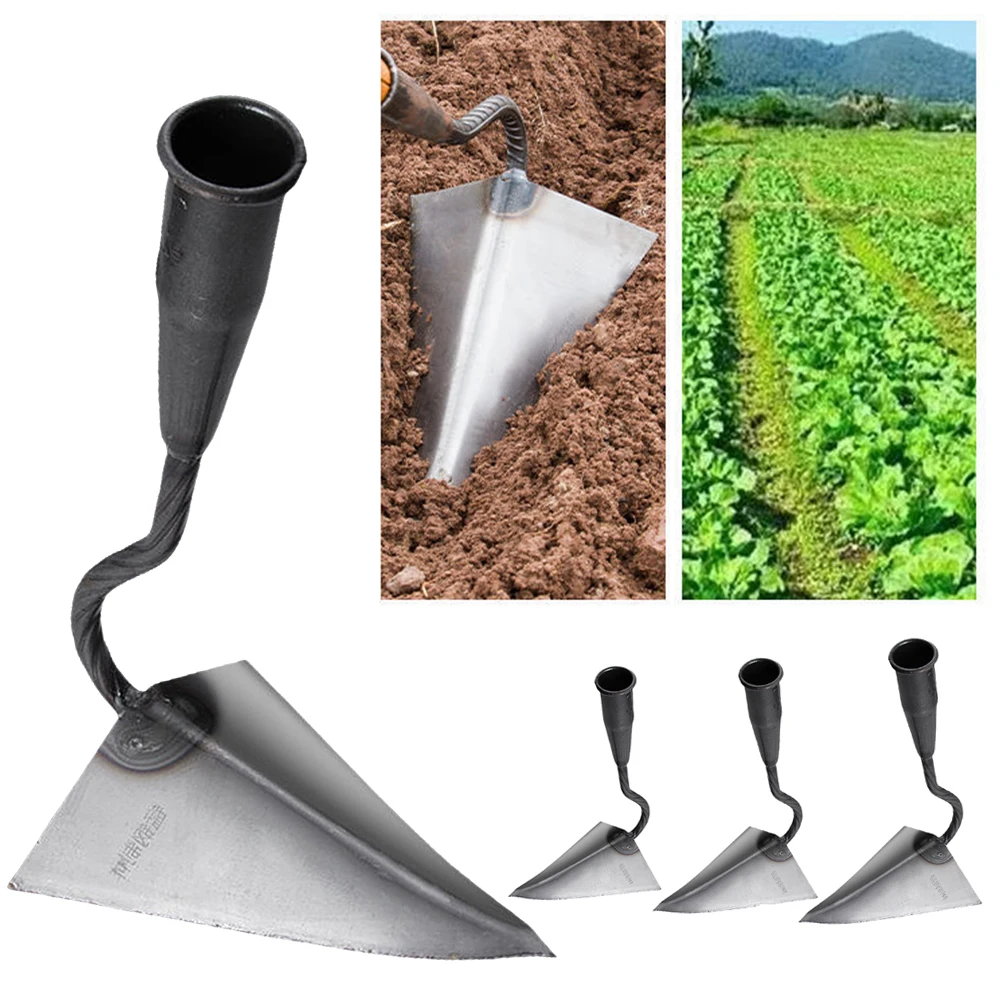 Triângulo de ponta pequena enxada para fazenda, torneamento de terra Solo solto Arado manual Arado manual Ferramentas de jardim Ferramentas agrícolas