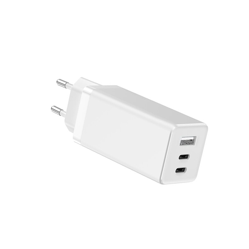 VOXLINK-cargador de pared GaN USB C PD, 65W, 3 puertos, cable PD3.0/QC/PPS/SCP 5A para USB-C, portátiles, MacBook, iPhone, Samsung, Huawei: Black / EU