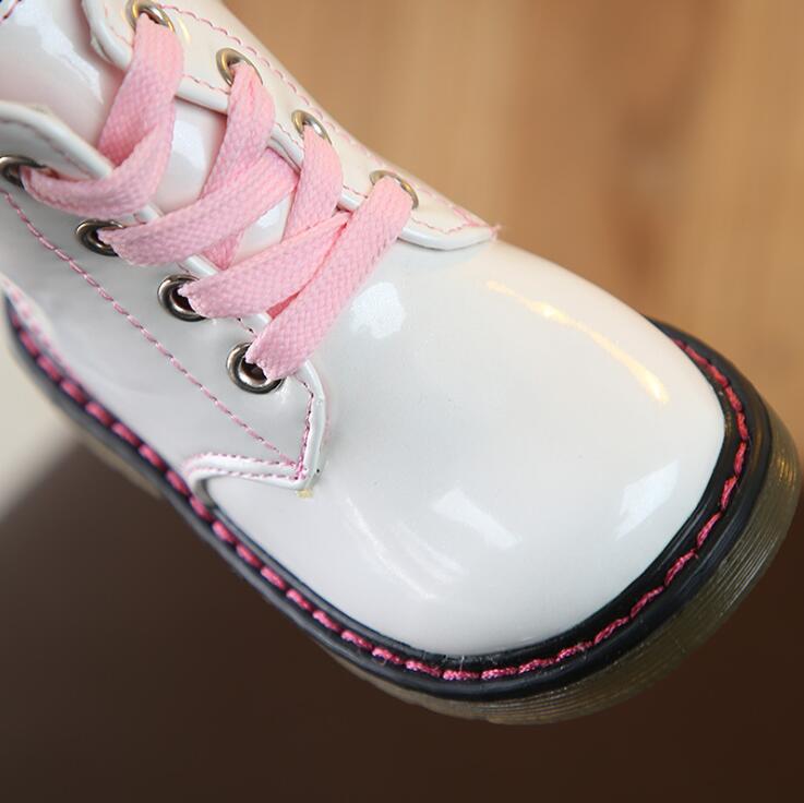 Glanzende lakleren peutermeisjeslaarzen lente herfst meisjes martin boots kinder enkellaarsjes meisjes witte sneakers maat 21-30