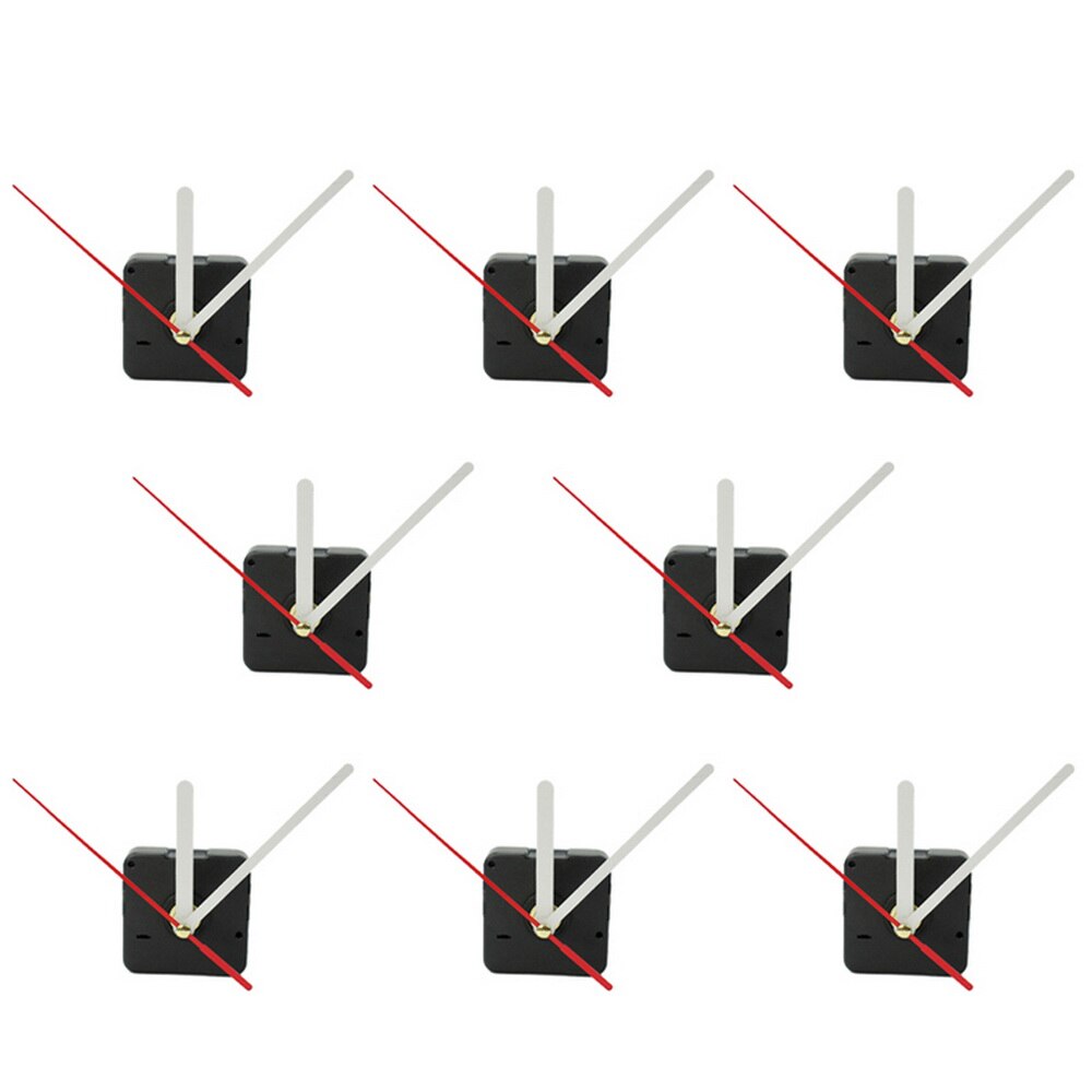 8X DIY Zauberstab Quarzuhr Bewegung Weiß + verrotten Hände Spindel Mechanismus Reparatur Werkzeug Kunststoff + Aluminium