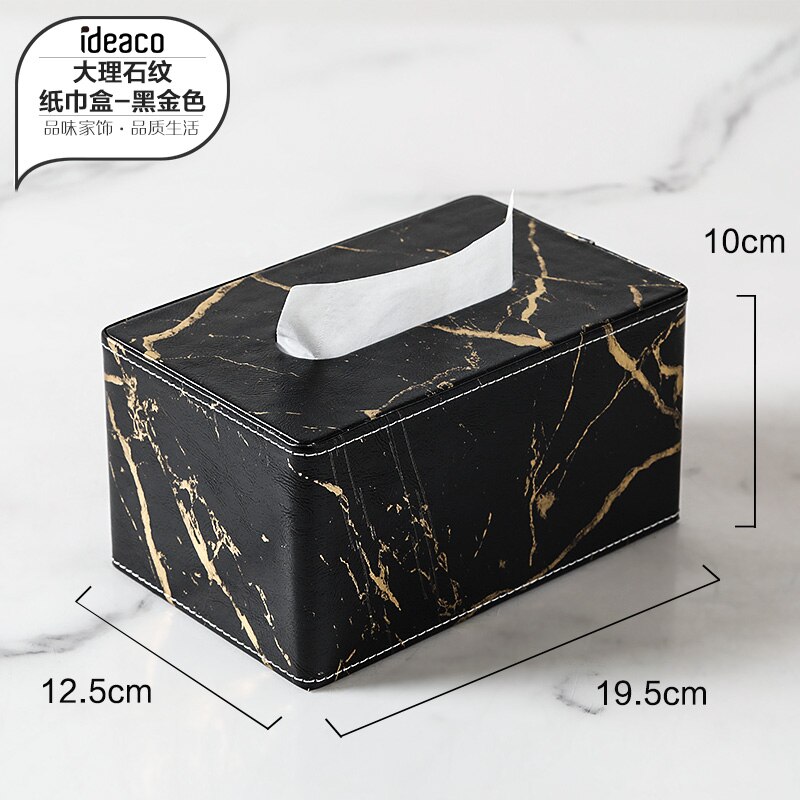 Nordic Marmer Tissue Doos Keuken Tissue Houder Papieren Handdoek Dispenser Vierkante Box Cover Servet Houder Weefsels Doekjes Case FH024: Style 2