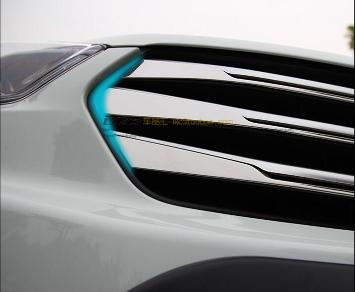 Voor Hyundai Creta Ix25 Racing Grille Cover Trim Decoratie Rvs Auto Chrome Styling Grille Producten Accessoire