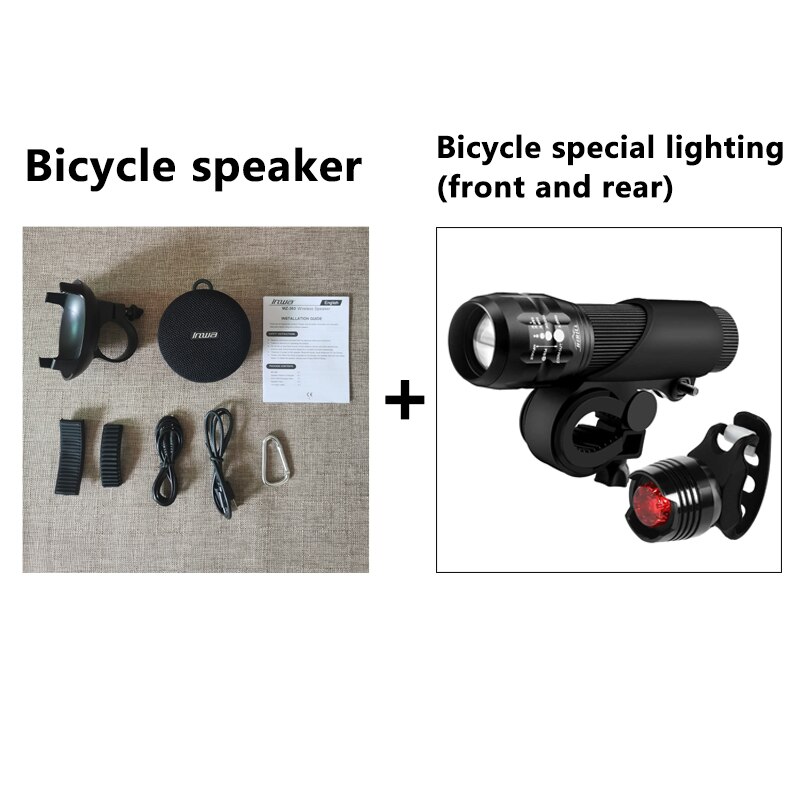 Bicicletta Altoparlante Bluetooth Esterno Portatile Mini Colonna IPX7 Senza Fili Impermeabile Altoparlante di Musica di Centro Boombox TF di Sostegno di FM: With lights