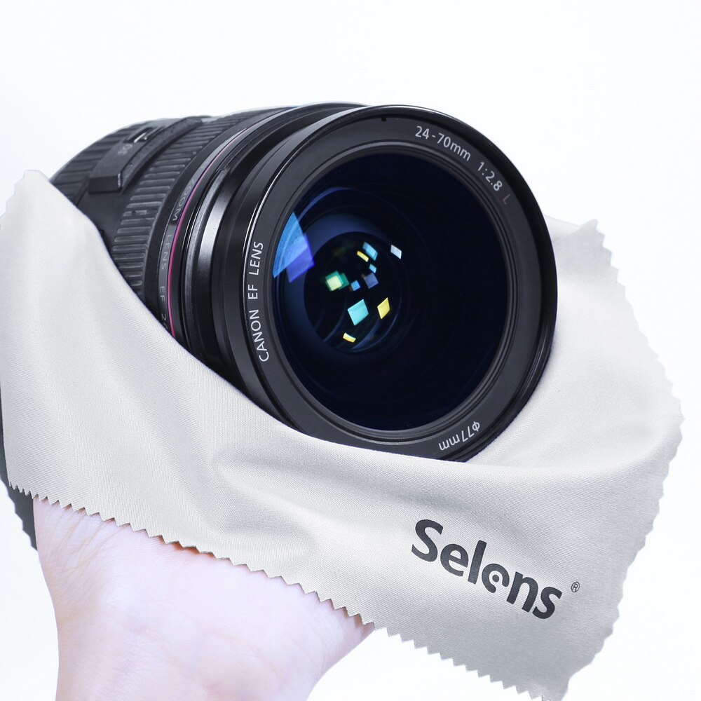 Selens Super Fijne Vezel Lens Cleaning Doek 20*20 cm Microfiber voor DSLR Camera LCD Monitor Glazen Optische Filter