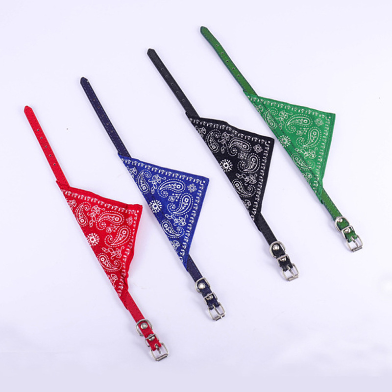 Bufanda ajustable de algodón PU para mascota, pañuelo para cachorro, gato, cuello, toalla para Saliva de perro, accesorios, 1 unidad