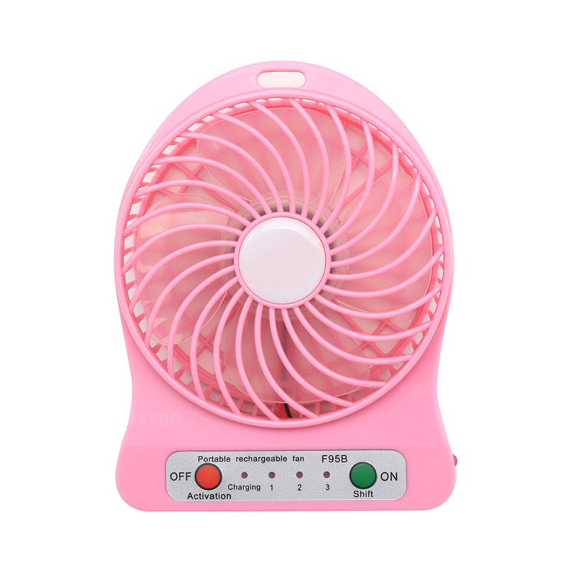 Foldable Hand Fans Battery Operated Rechargeable Handheld Mini Fan Electric Personal Fans Hand Bar Desktop Fan: K-6-pink