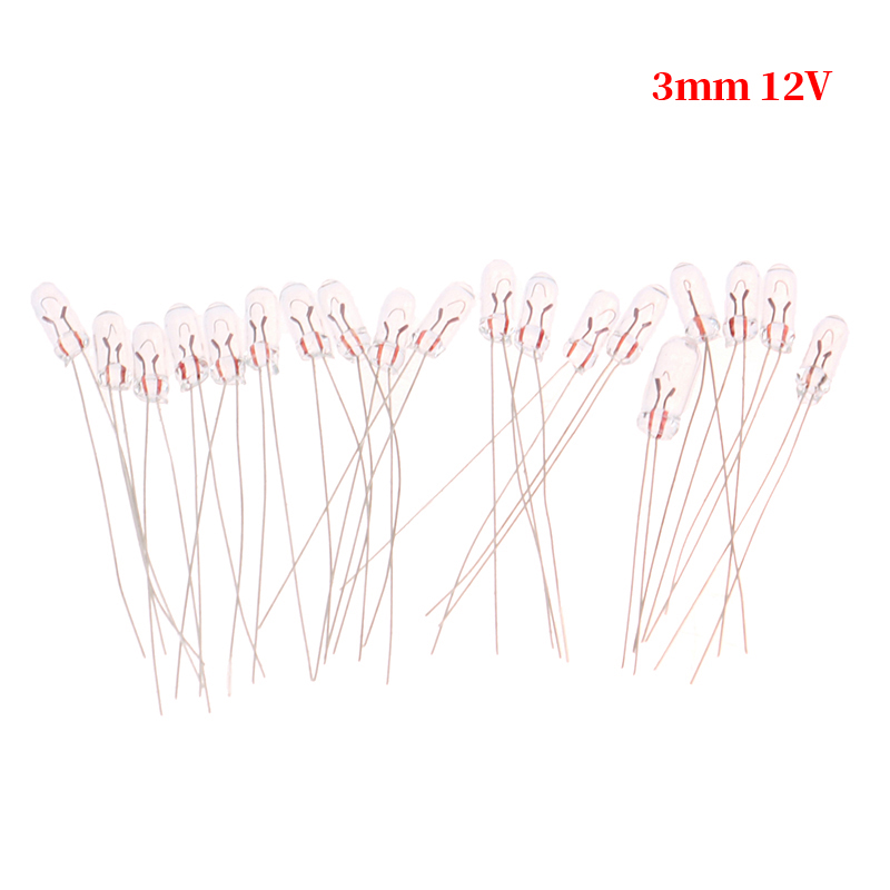 20 teile/los Miniatur 3/4mm 6V 12V Lampe Glühbirne Edison Glühlampen Filament Reis Miniatur Lampe: veränderbar