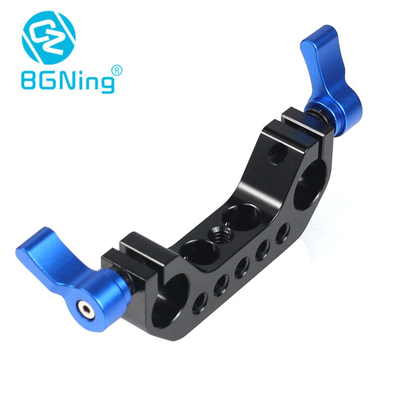 BGNing – pince de tige de 15mm en alliage d'aluminium, 1/4 "-20 trous de vis adaptateur de Support pour DSLR plate-forme d'épaule pour plate-forme de caméra de mise au point de suivi