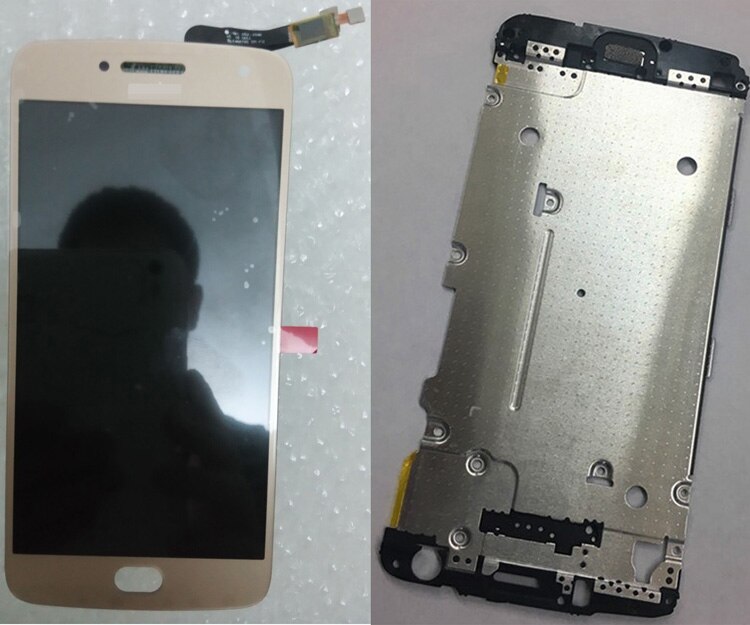 Shyueda 100% For Motorola Moto G5 PLUS XT1680 XT1681 XT1682 XT1683 XT1684 XT1685 XT1686 XT1687 IPS LCD Display Touch Screen: Gold With frame