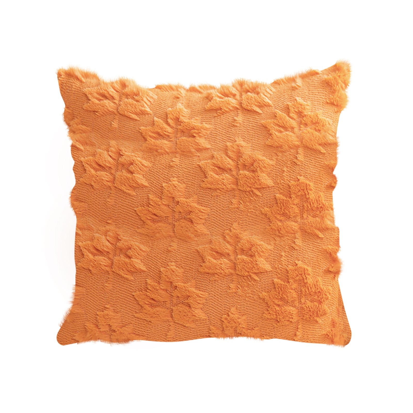17.7x17.7inThanksgiving Pillow Maple Leaf Cover Solid Color Cushaw Embroidery Home Pillow Waist Cushion Cover Cojines Para Sofa: Orange