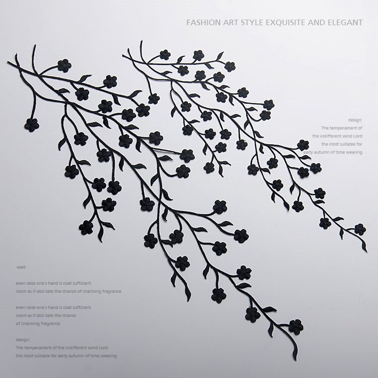 Lace Applique Fabric Flower Embroidered Patches DIY Sewing Applique Embroidery for Clothes Embroidered Patches Iron On