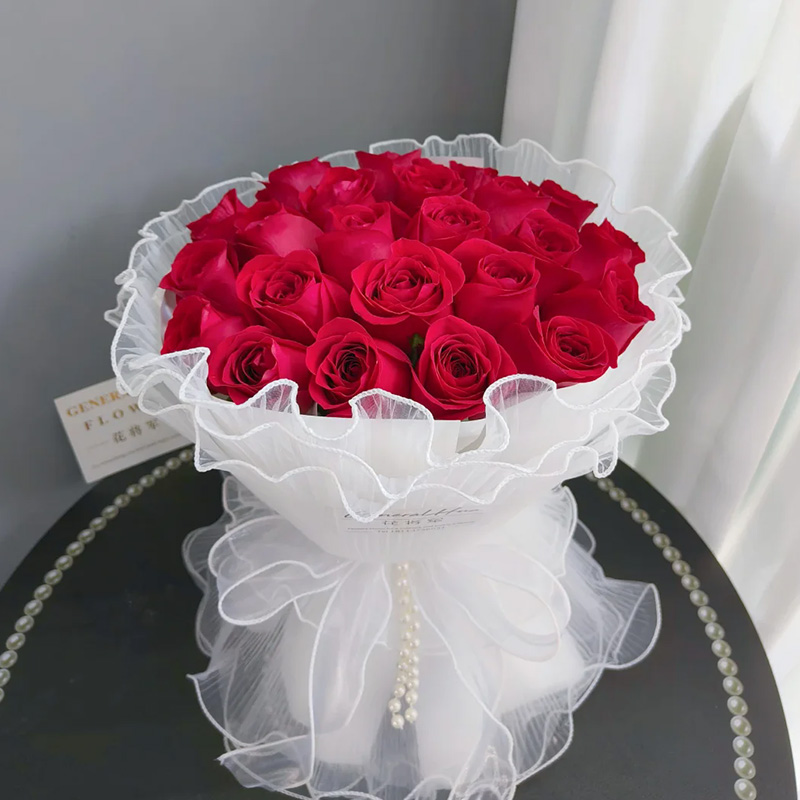 4 Yards Blumenverpackung Wellengarn Hochzeit Party Dekor handgemachte DIY Geschenkverpackung liefert Rosenstrauß Verpackung Papier Spitze Mesh