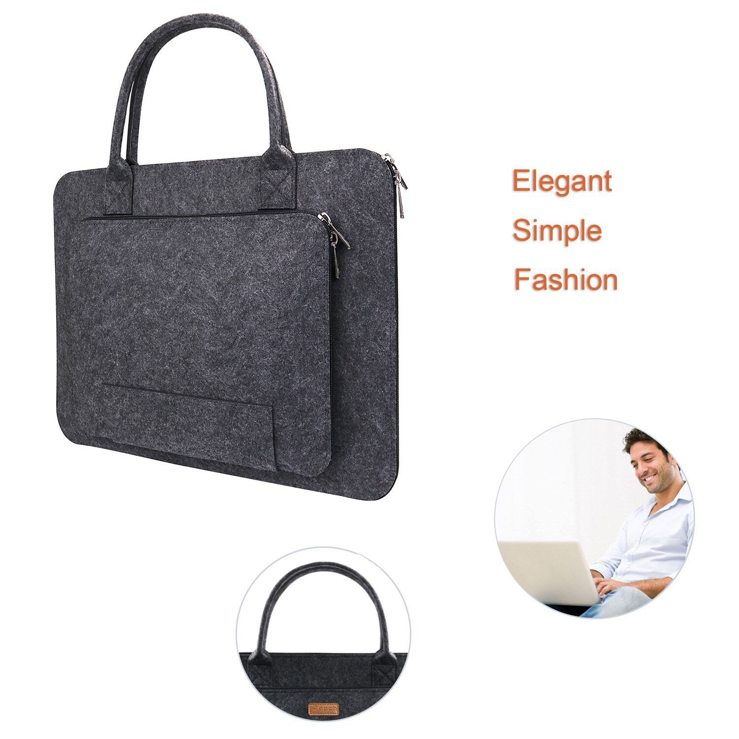 11/13/15.6/17 tuuman kannettavan tietokoneen laukku, huopa kannettava tietokonelaukku kannettavan tietokoneen laukku kantolaukku kahvalla asus / lenovo