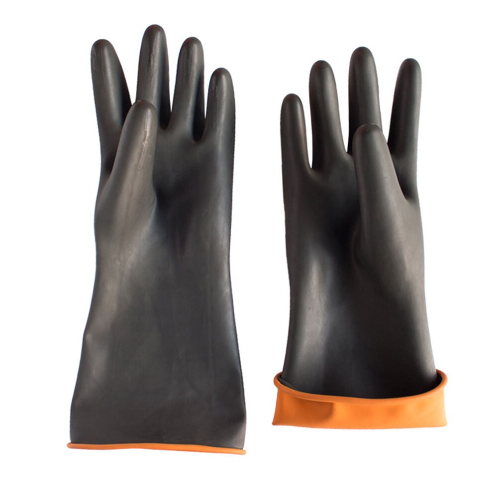 Long Gauntlets Black Thicken Heavy Duty Resist Acid Gardening Oil Protective Chemical Gloves Alkali Latex Industrial Safety Work