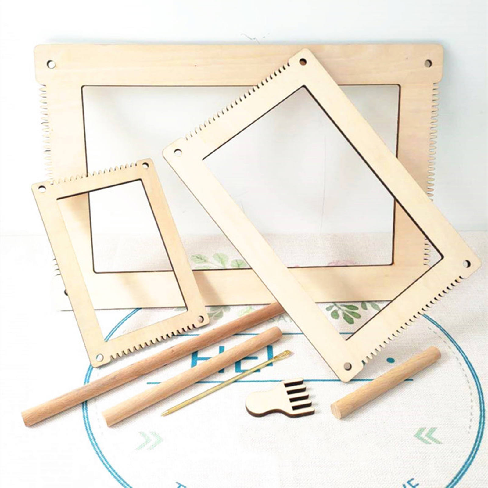 3x Weaving Looms Set Hand-Knitted Multi-Craft Tool for Beginner Supplies