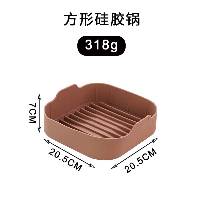 Air Friteuse Silikon Topf Grill Pan Reusable Silikon Topf Backblech Multifunktionale Silikon Pad Zubehör Kuchen Backen Pfannen: Type 1-Coffee Square