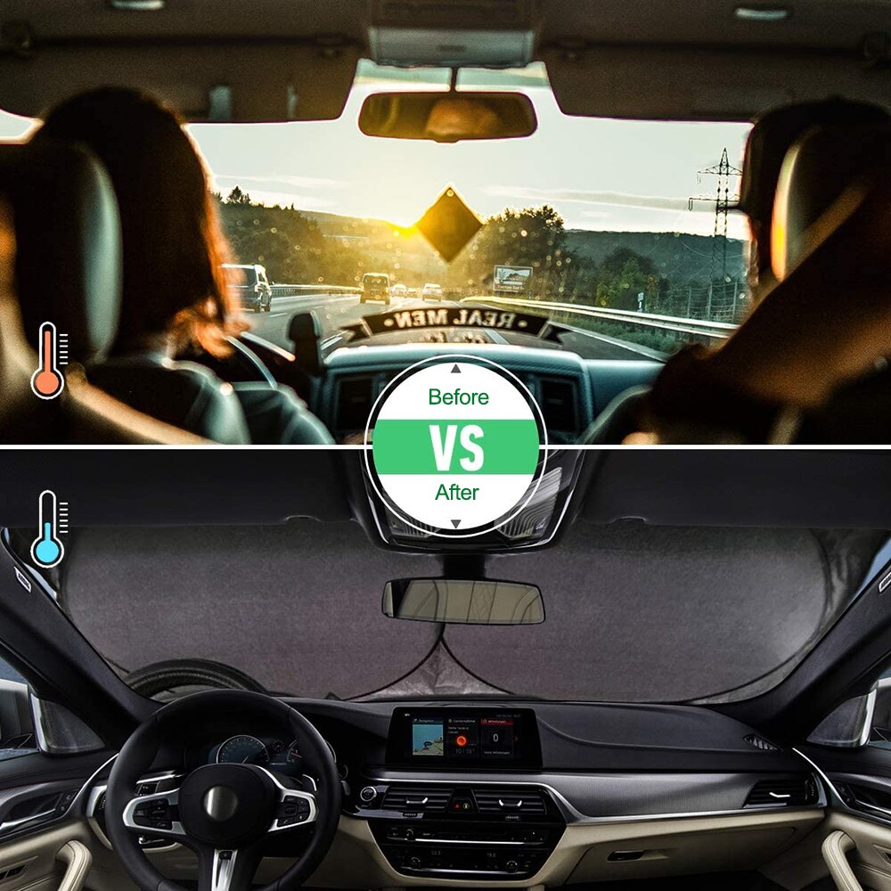 150X70CM Car Windshield Sun Shade Sunshade Visor Front Window SUV Van Auto Vehicle Shield Reflector Blocking Screen Cover for