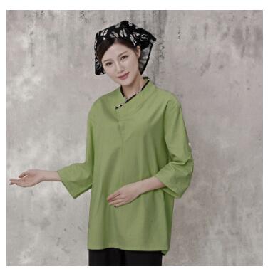 Japanese kimono Restaurant waitress uniform Sushi chef uniform Kimono Tops: Brown / XL