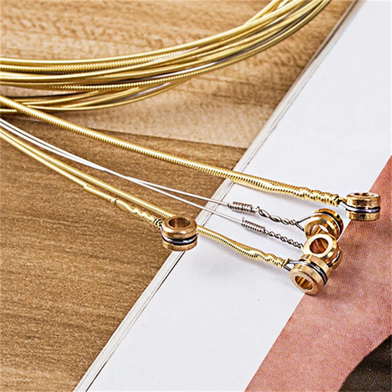 6Pcs/Set Acoustic Guitar Strings Rainbow Colorful Guitar Strings E-A for Acoustic Folk Guitar Classic Guitar Multi Color Parts