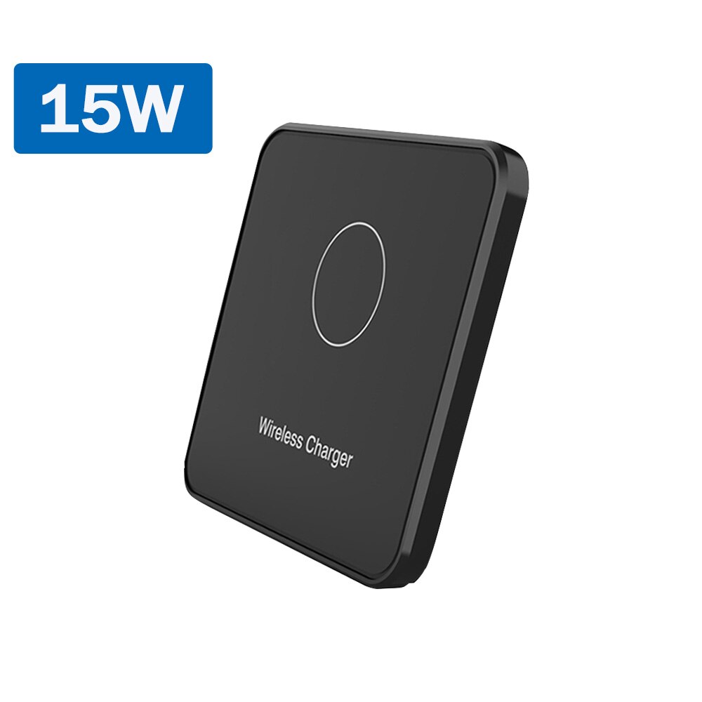 QI iPhone Charger Wireless 11 Pro 8 X XR XS Max 10W USB Apple Wireless Fast Charger Pad for iPhone Samsung Huawei Xiaomi: 15W black