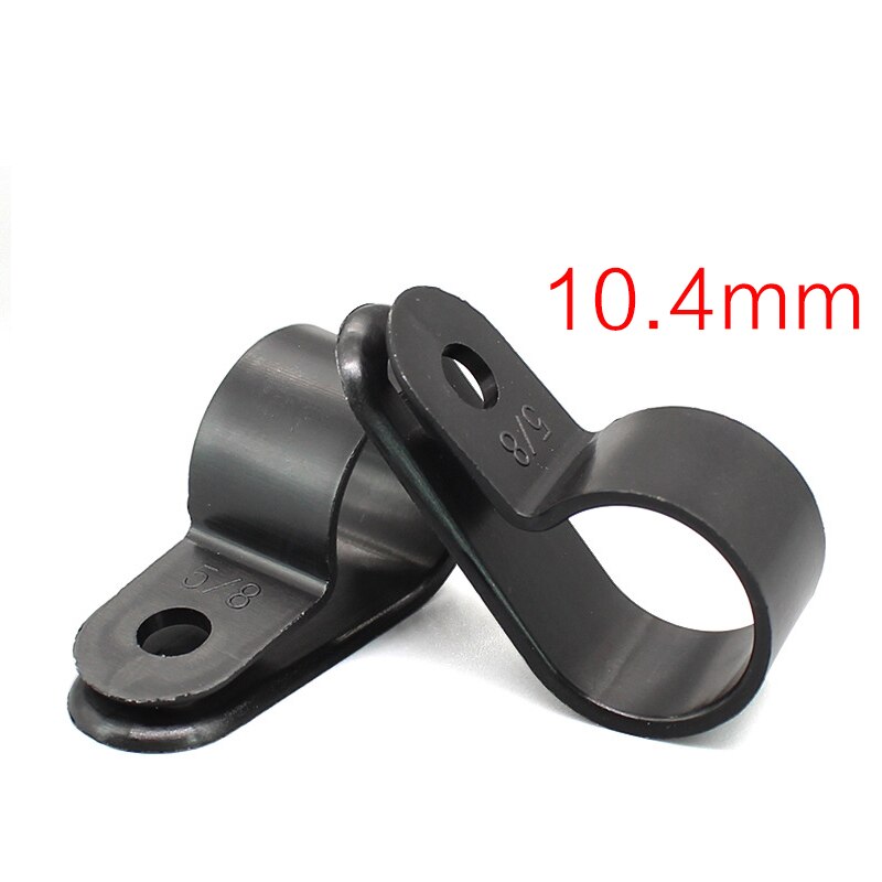100PCS Thicken Plastic Nylon R Type Cable Clamp Fixed Insulation Cable Clips Cable Management Wire Fixing Clip Line Deduction