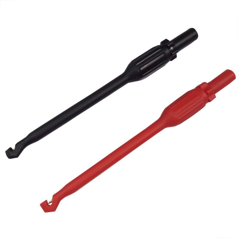 2 Automotive Test Lead Kit Power Probe Clip Hook 4mm Banana Tool Puncture Wire Multimeter Test Stick X6HF